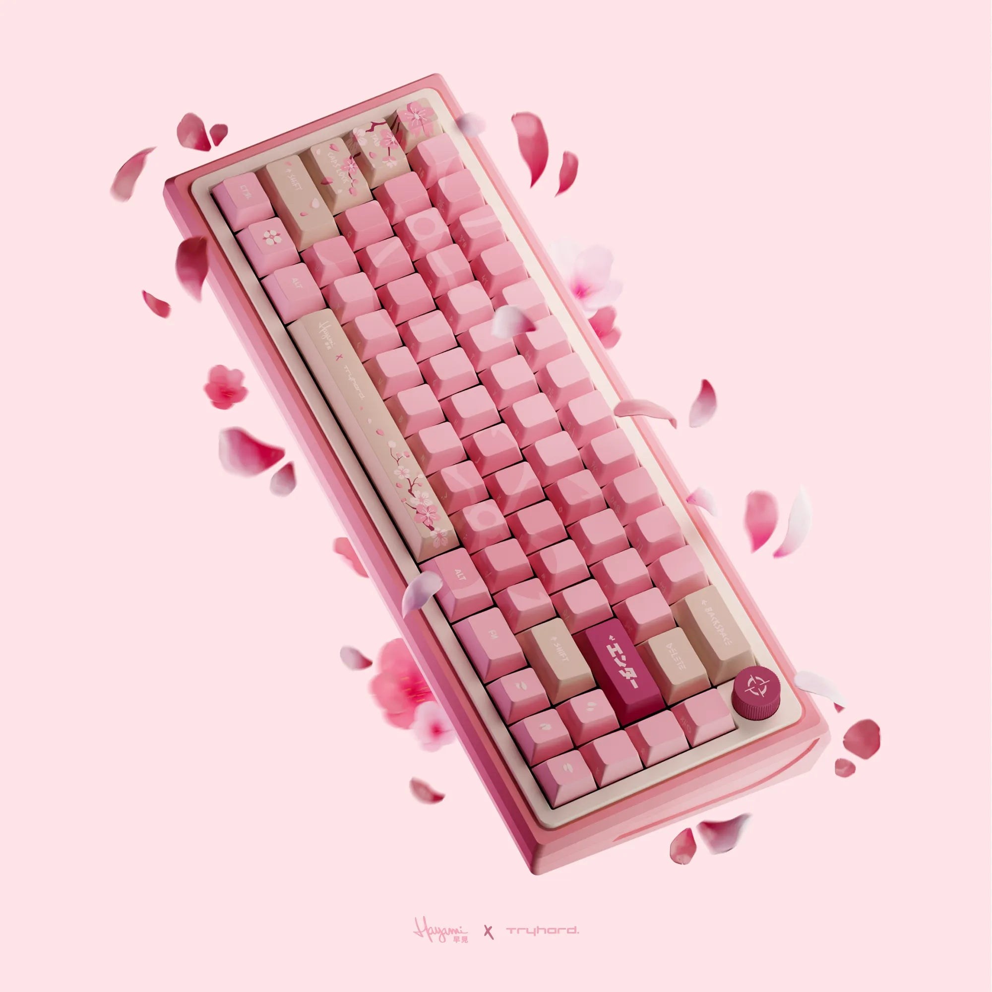 TRYHARD Clavier Magnetique 65% - Hayami Rose